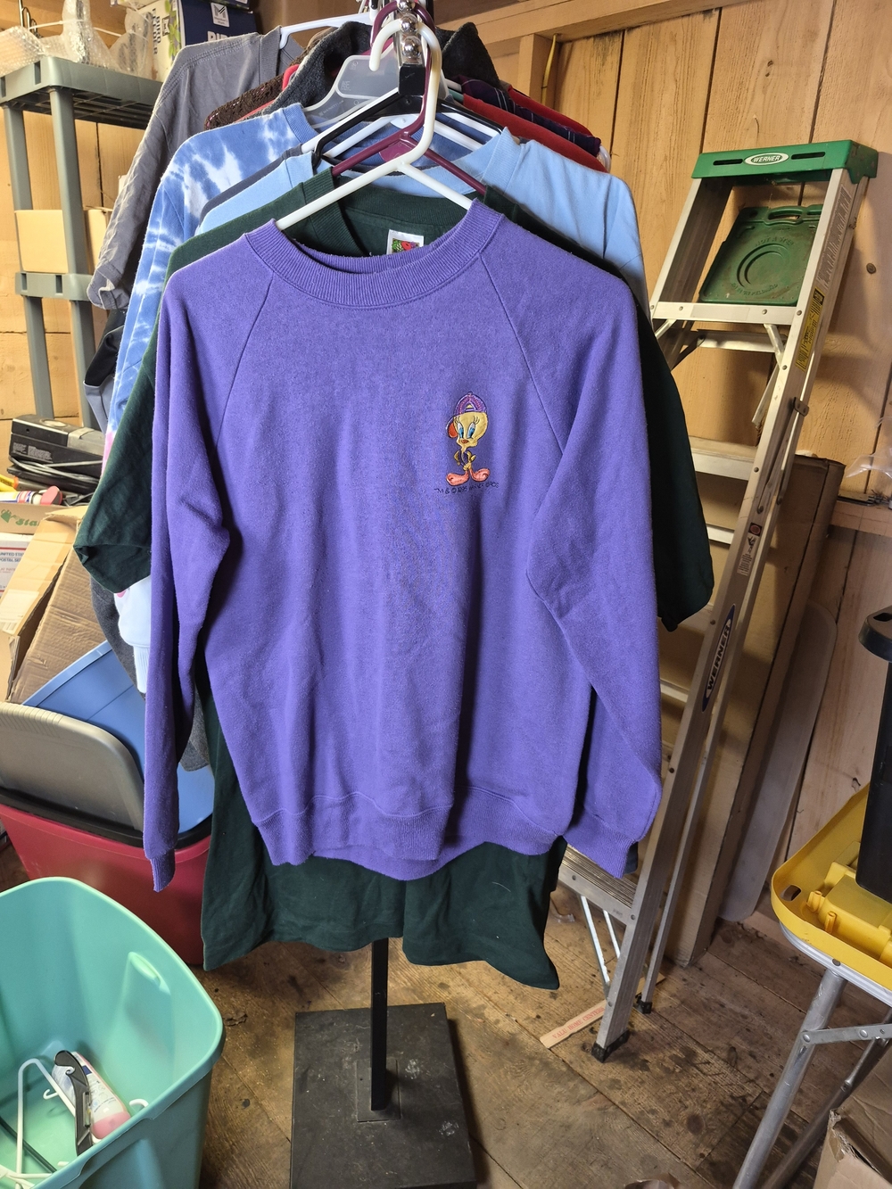 1995 Women’s Purple Tweety Crewneck Sweatshirt Bin 63